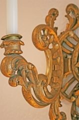 Wandleuchter, vergoldet