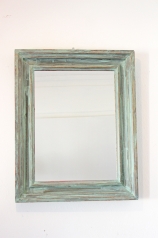 Antiker Spiegel, farbig gefasst