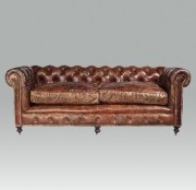 Ledersofa, Vintage