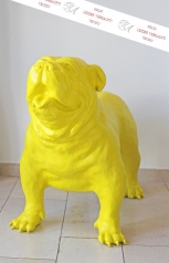 Skulptur, große Bulldogge