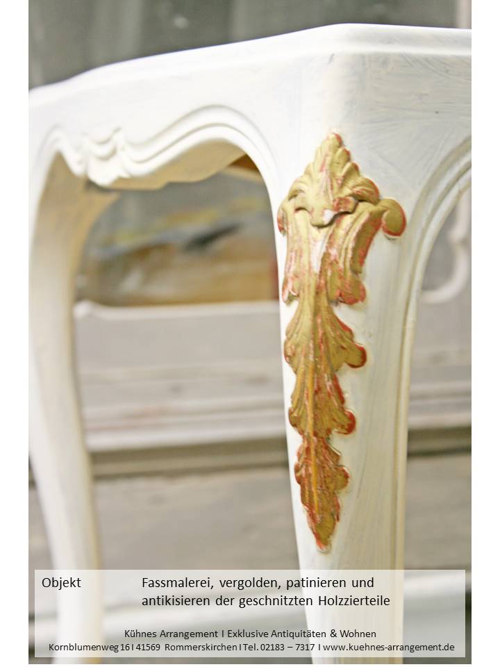 Fassmalerei vergoldet farbig gefasst  restaurierung kuehnes arrangement interior design 