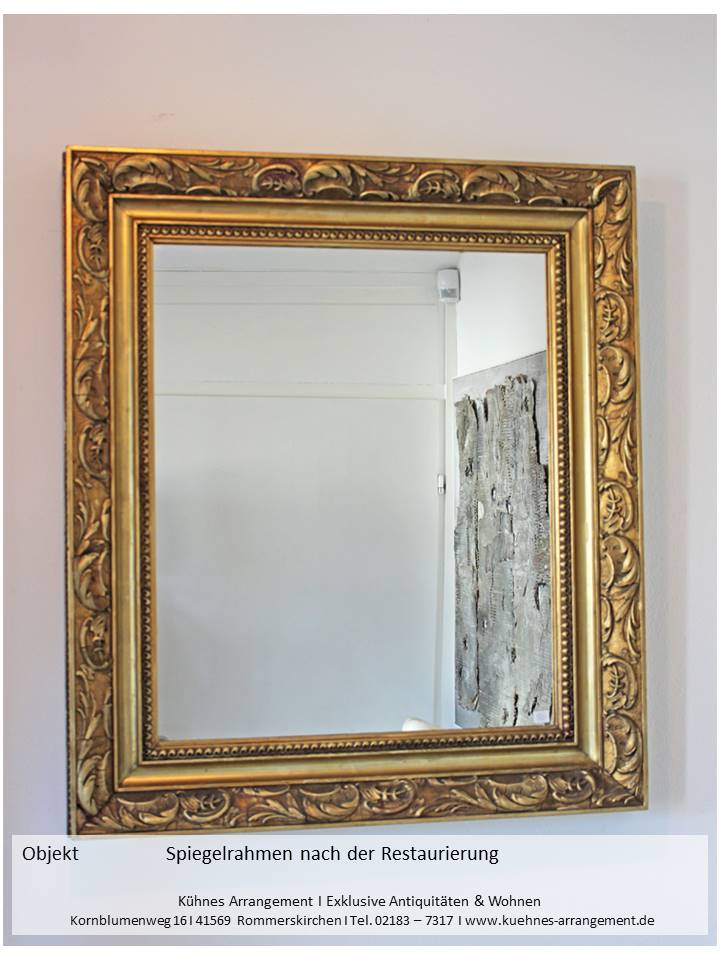 antike spiegel kuehnes arrangement  prunkspiegel saalspiegel vergoldet restaurierung historismus kuehnes arrangement interior design 