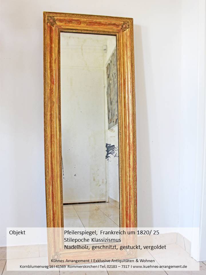 antike spiegel kuehnes arrangement epoche restauration pfeilerspiegel saalspiegel vergoldet restaurierung kuehnes arrangement interior design 