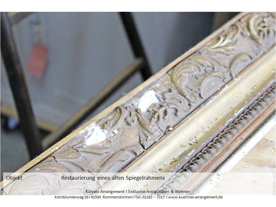 antike spiegel prunkspiegel saalspiegel vergoldet restaurierung historismus kuehnes arrangement interior design 